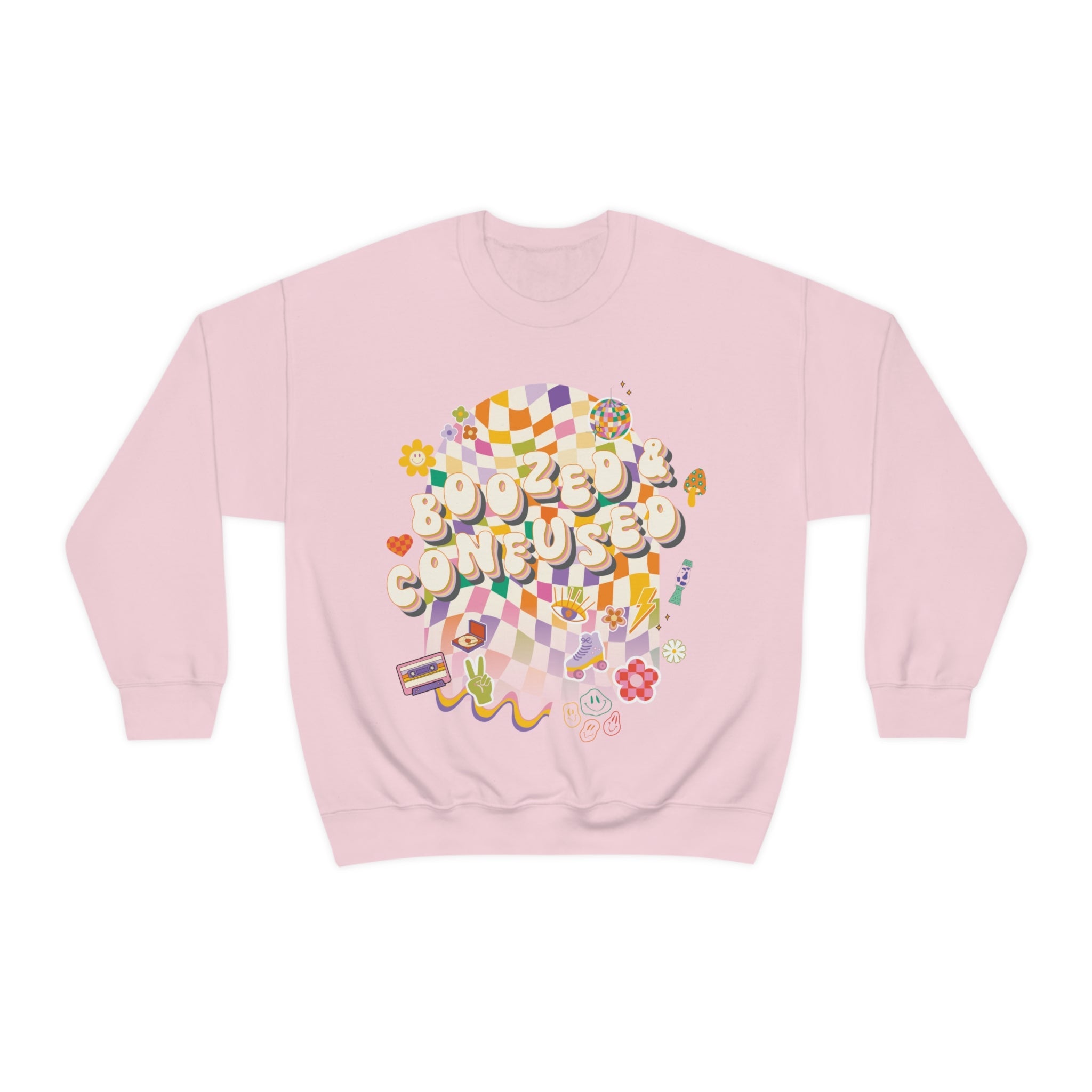 Sweatshirt - Boozed & Confused Bachelorette Crewneck - 4 DOTS Sweatshirt - Boozed & Confused Bachelorette Crewneck - 4 DOTS