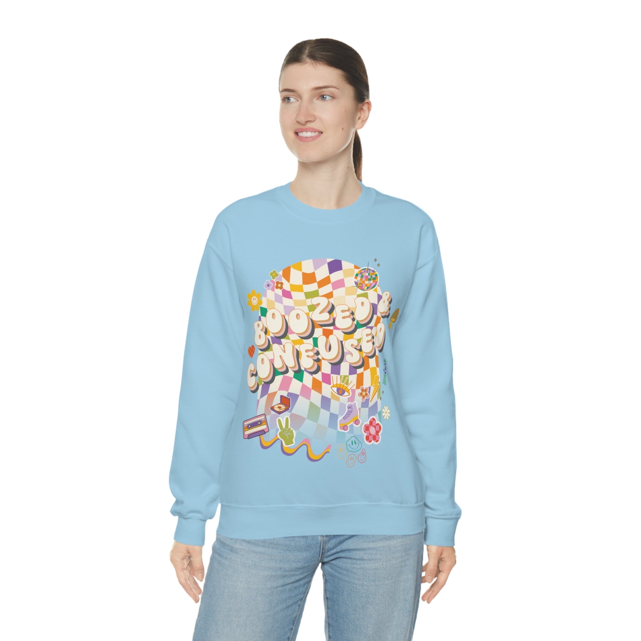 Sweatshirt - Boozed & Confused Bachelorette Crewneck - 4 DOTS