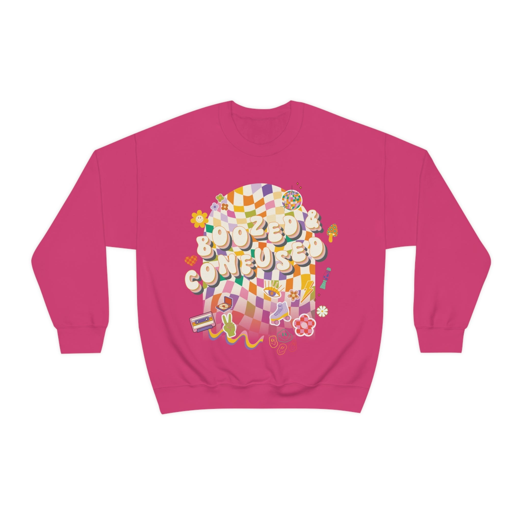 Sweatshirt - Boozed & Confused Bachelorette Crewneck - 4 DOTS Sweatshirt - Boozed & Confused Bachelorette Crewneck - 4 DOTS