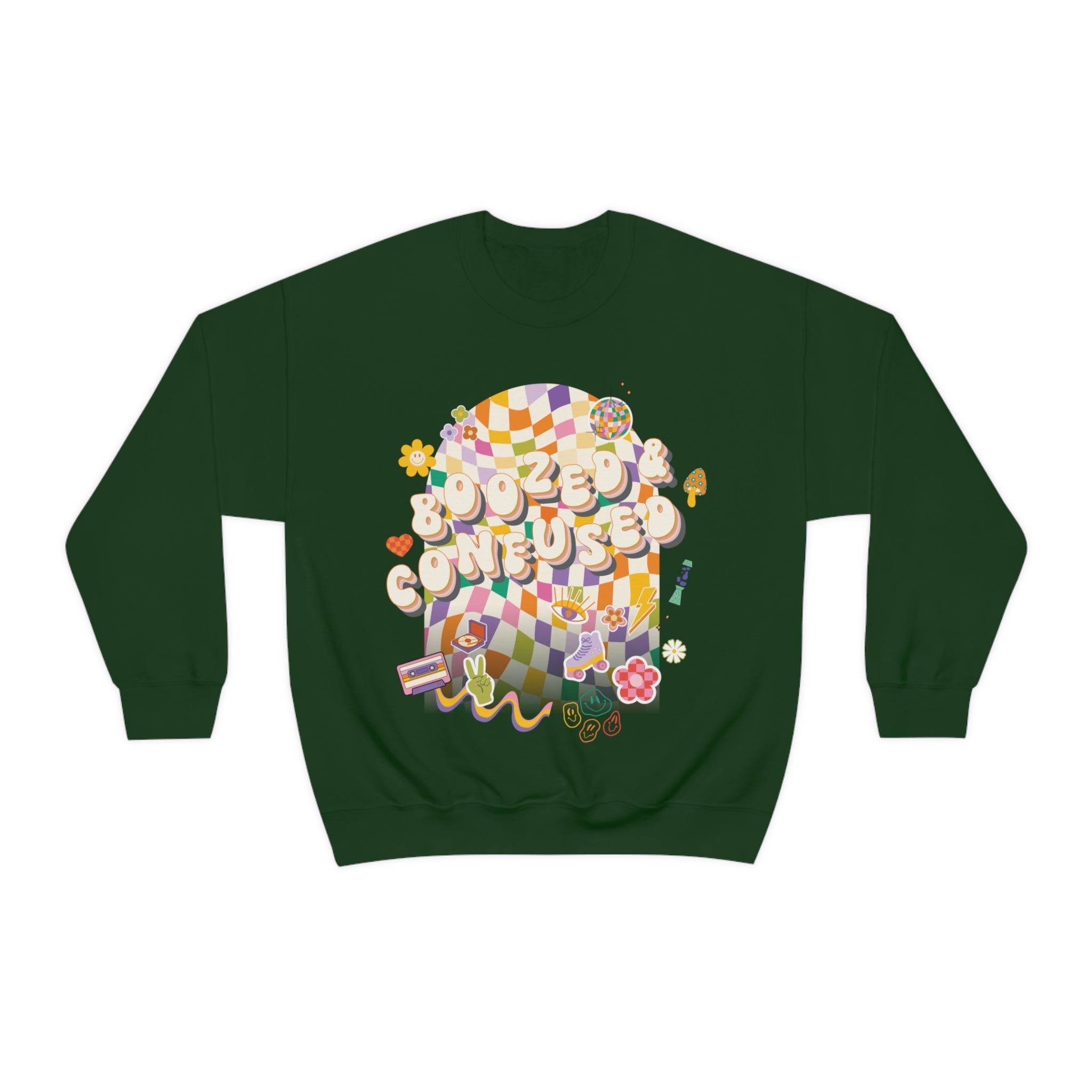 Sweatshirt - Boozed & Confused Bachelorette Crewneck - 4 DOTS Sweatshirt - Boozed & Confused Bachelorette Crewneck - 4 DOTS