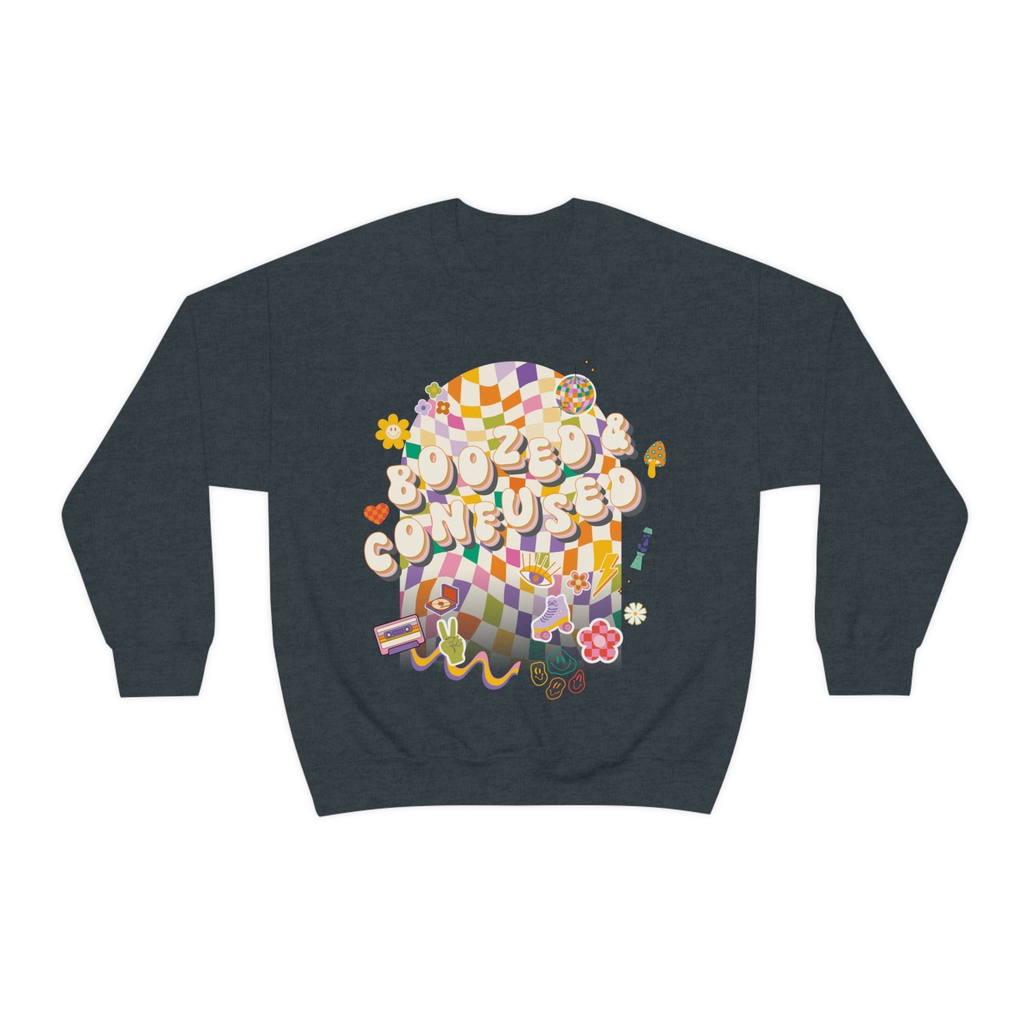 Sweatshirt - Boozed & Confused Bachelorette Crewneck - 4 DOTS Sweatshirt - Boozed & Confused Bachelorette Crewneck - 4 DOTS