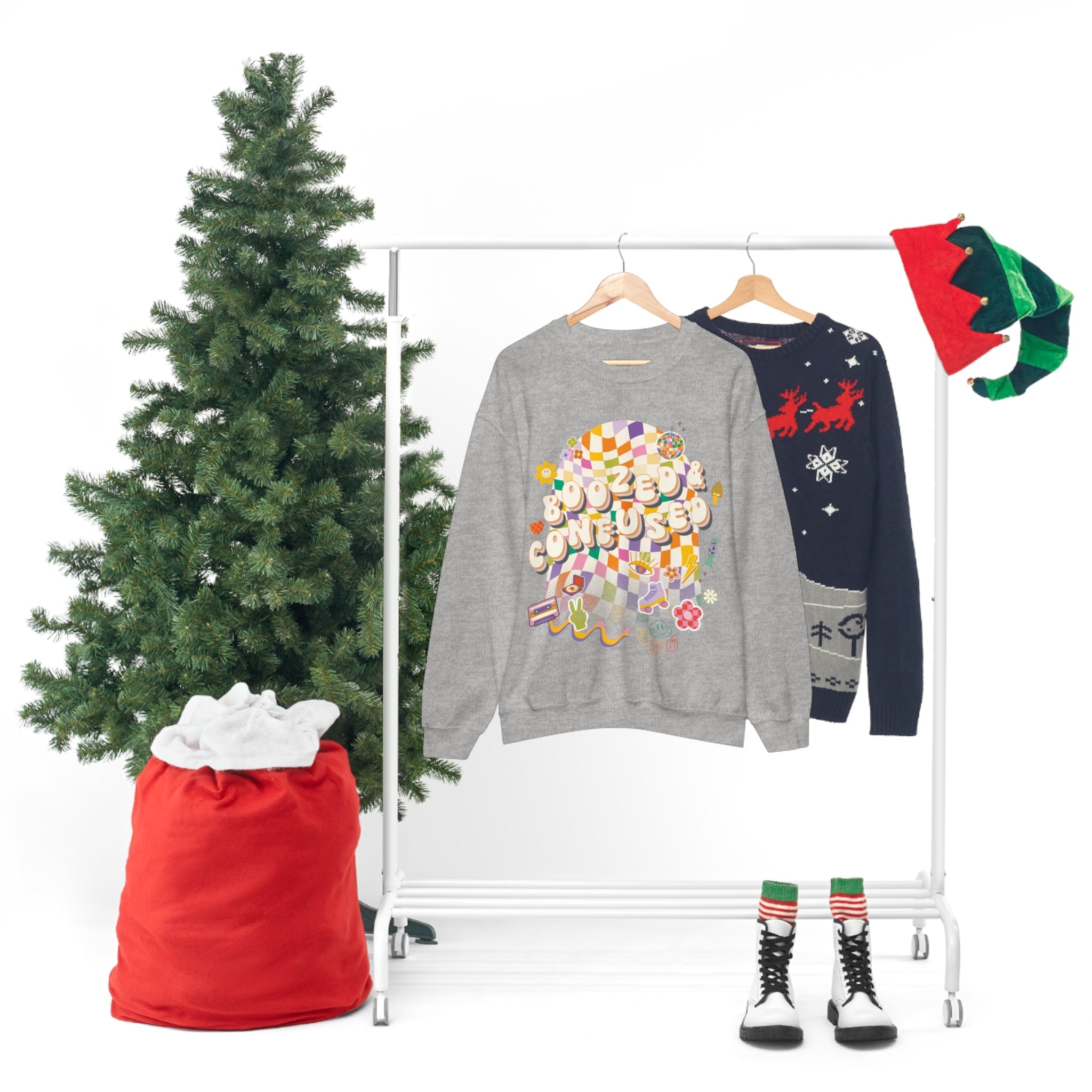 Sweatshirt - Boozed & Confused Bachelorette Crewneck - 4 DOTS Sweatshirt - Boozed & Confused Bachelorette Crewneck - 4 DOTS