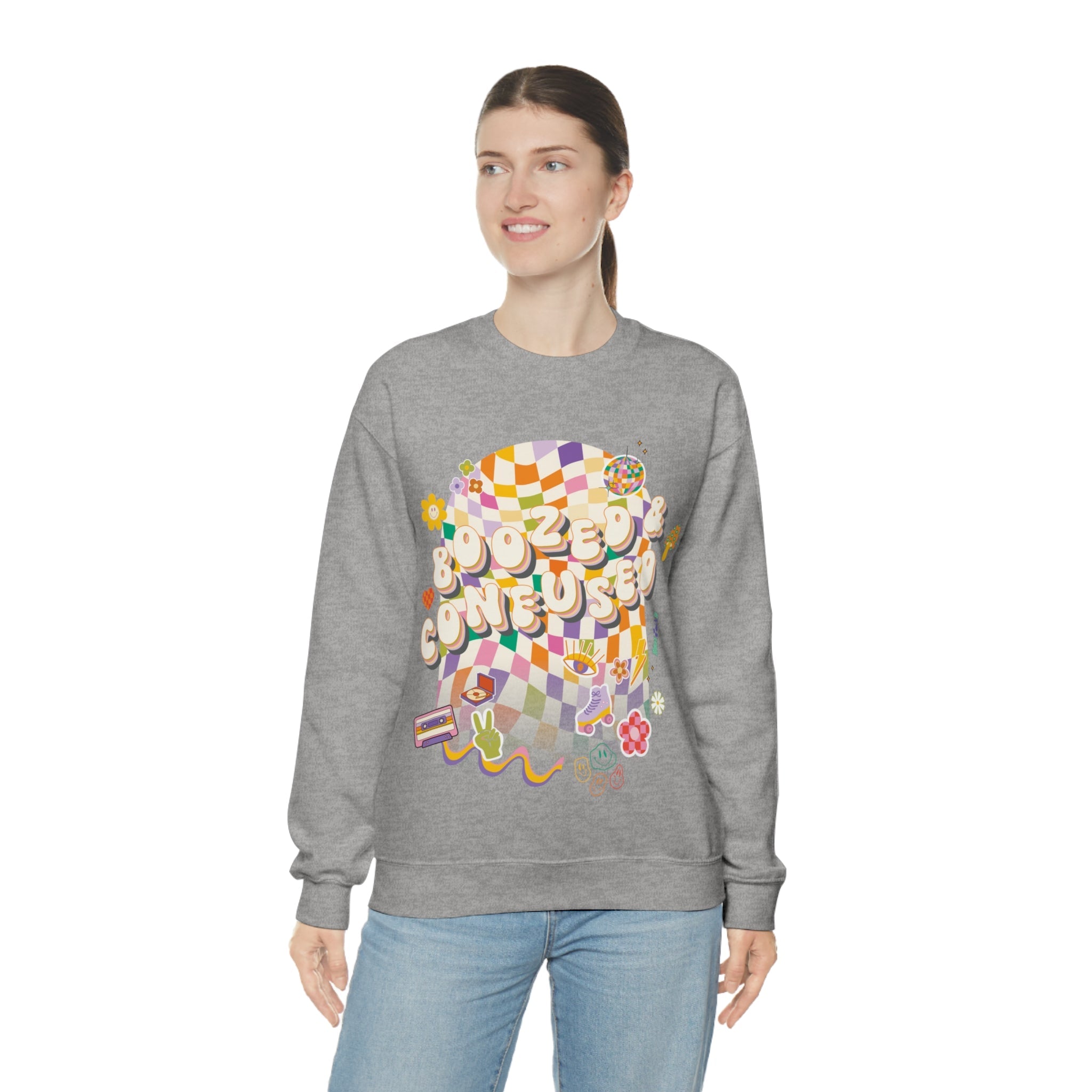 Sweatshirt - Boozed & Confused Bachelorette Crewneck - 4 DOTS Sweatshirt - Boozed & Confused Bachelorette Crewneck - 4 DOTS