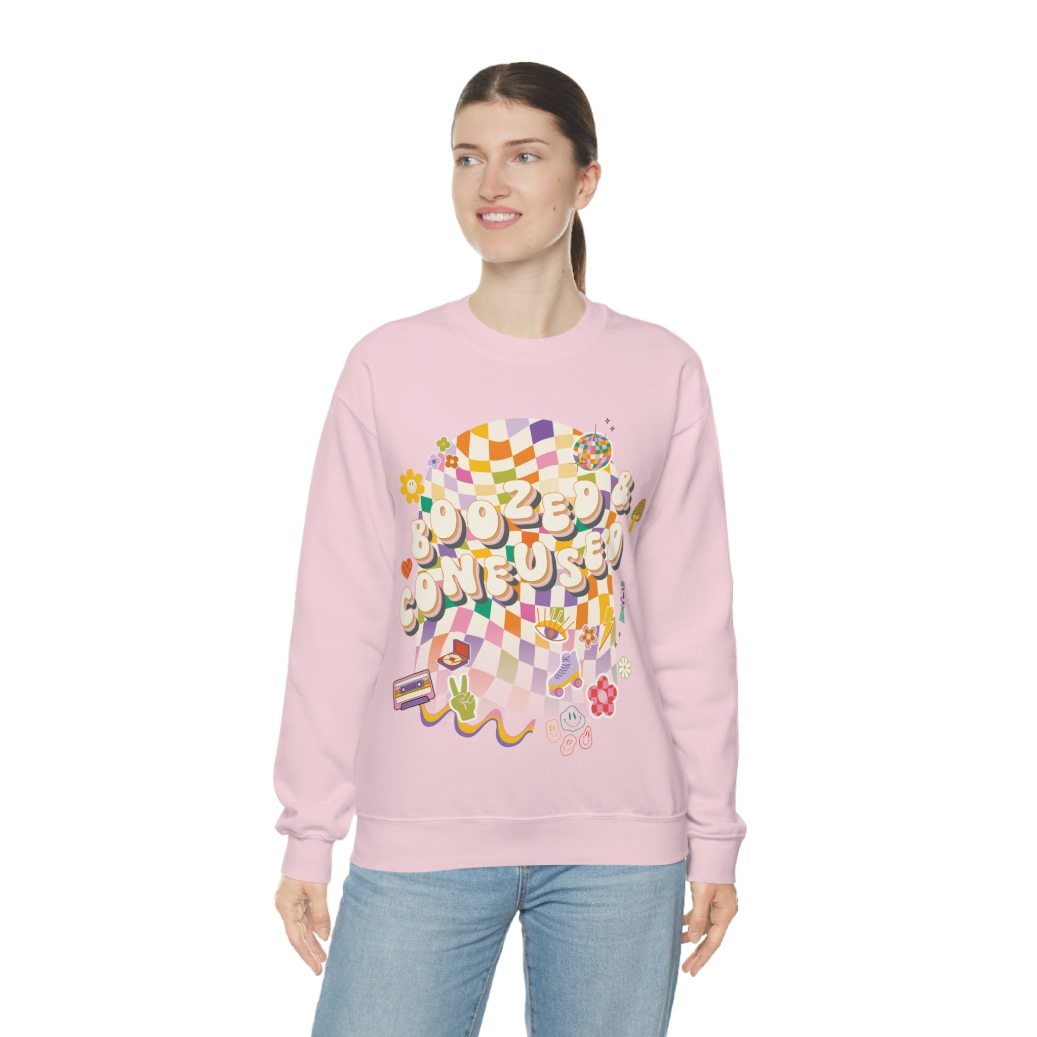 Sweatshirt - Boozed & Confused Bachelorette Crewneck - 4 DOTS