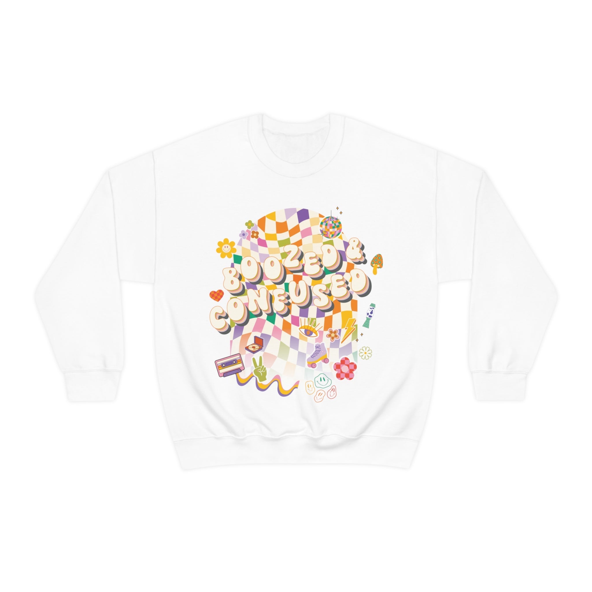 Sweatshirt - Boozed & Confused Bachelorette Crewneck - 4 DOTS Sweatshirt - Boozed & Confused Bachelorette Crewneck - 4 DOTS