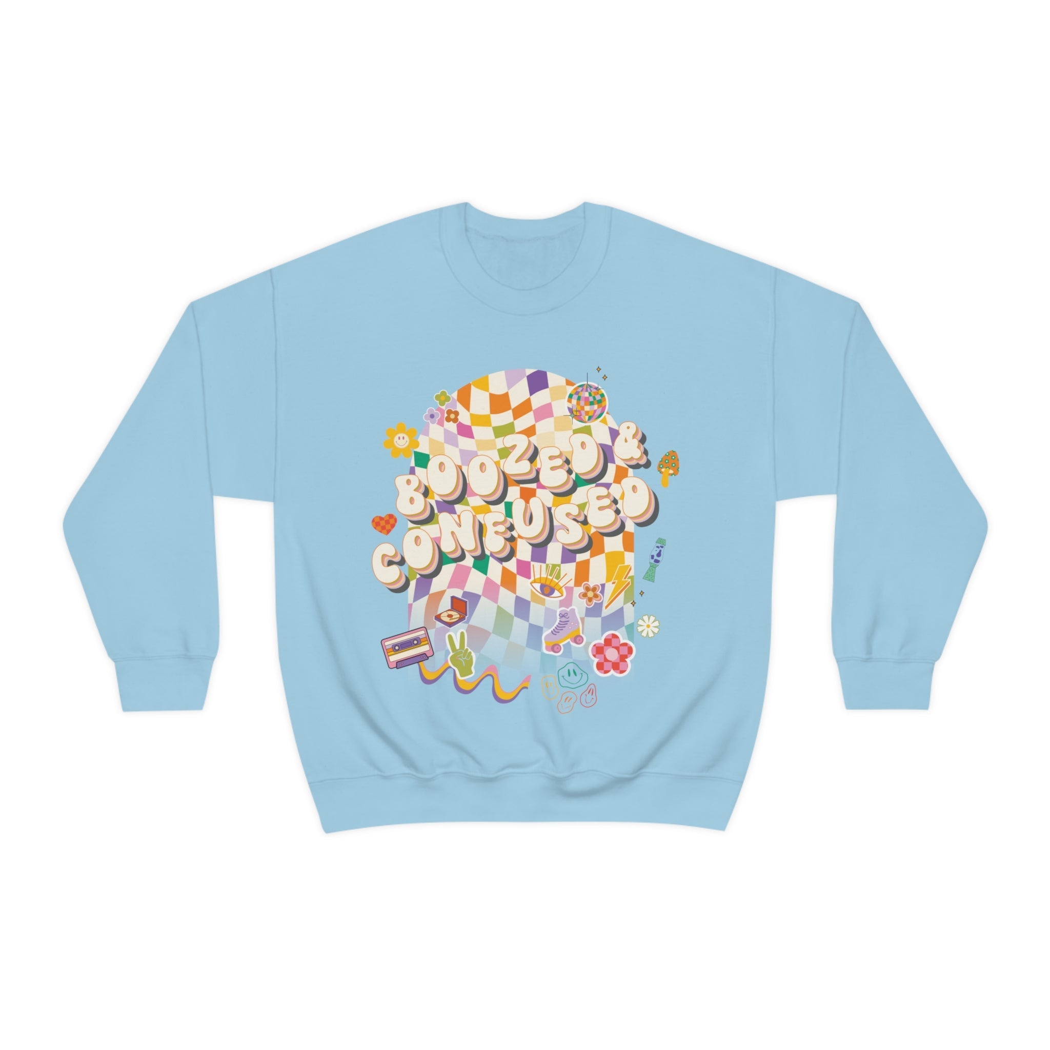 Sweatshirt - Boozed & Confused Bachelorette Crewneck - 4 DOTS Sweatshirt - Boozed & Confused Bachelorette Crewneck - 4 DOTS