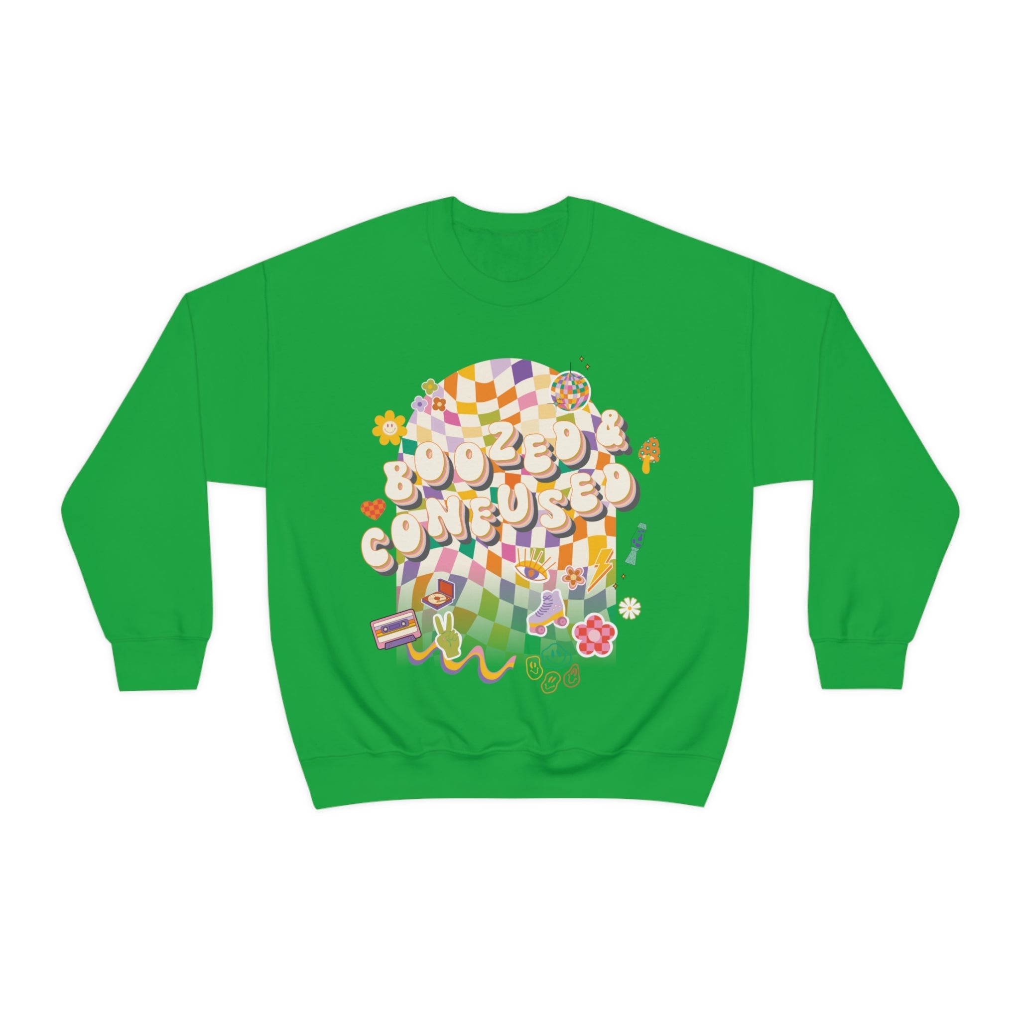 Sweatshirt - Boozed & Confused Bachelorette Crewneck - 4 DOTS Sweatshirt - Boozed & Confused Bachelorette Crewneck - 4 DOTS