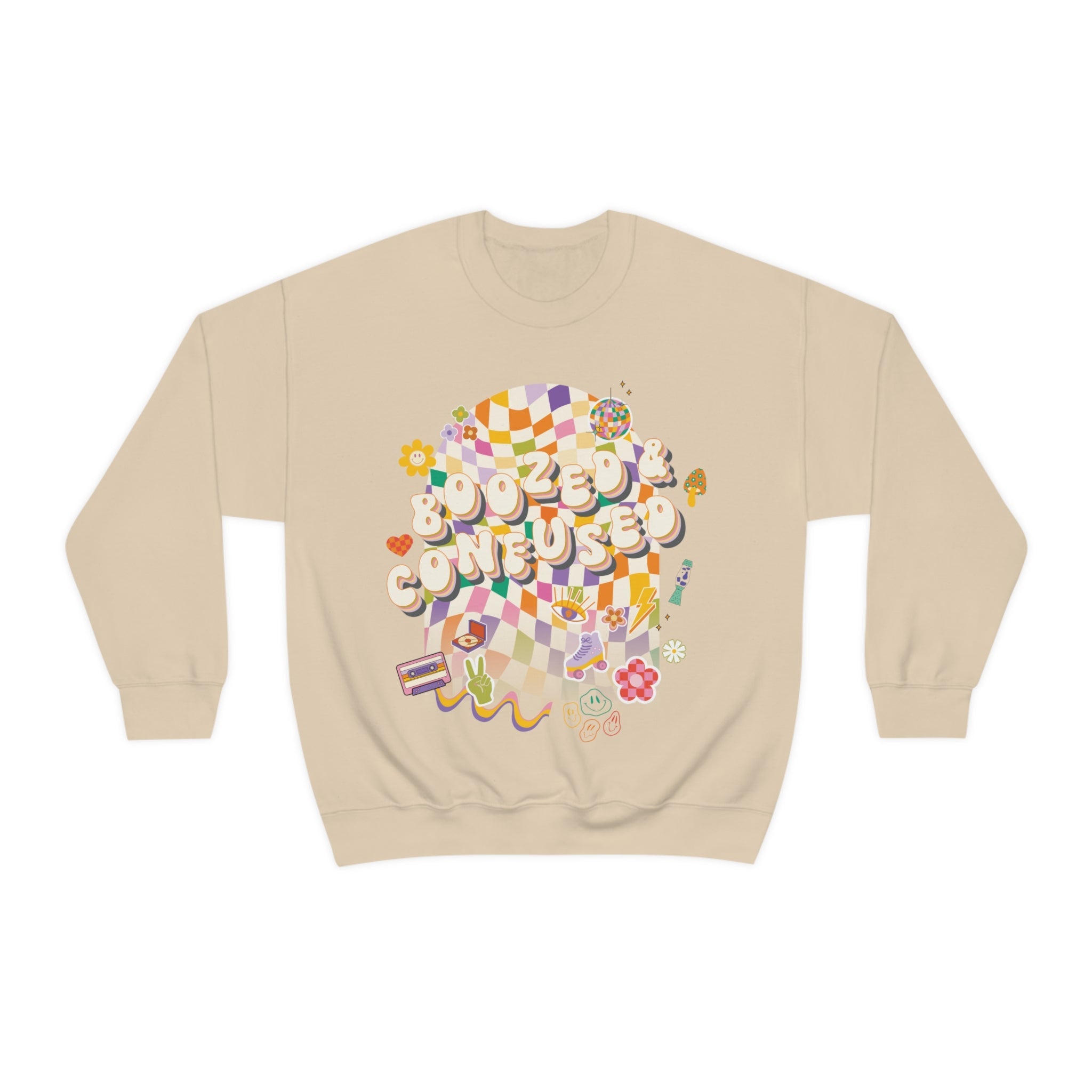 Sweatshirt - Boozed & Confused Bachelorette Crewneck - 4 DOTS