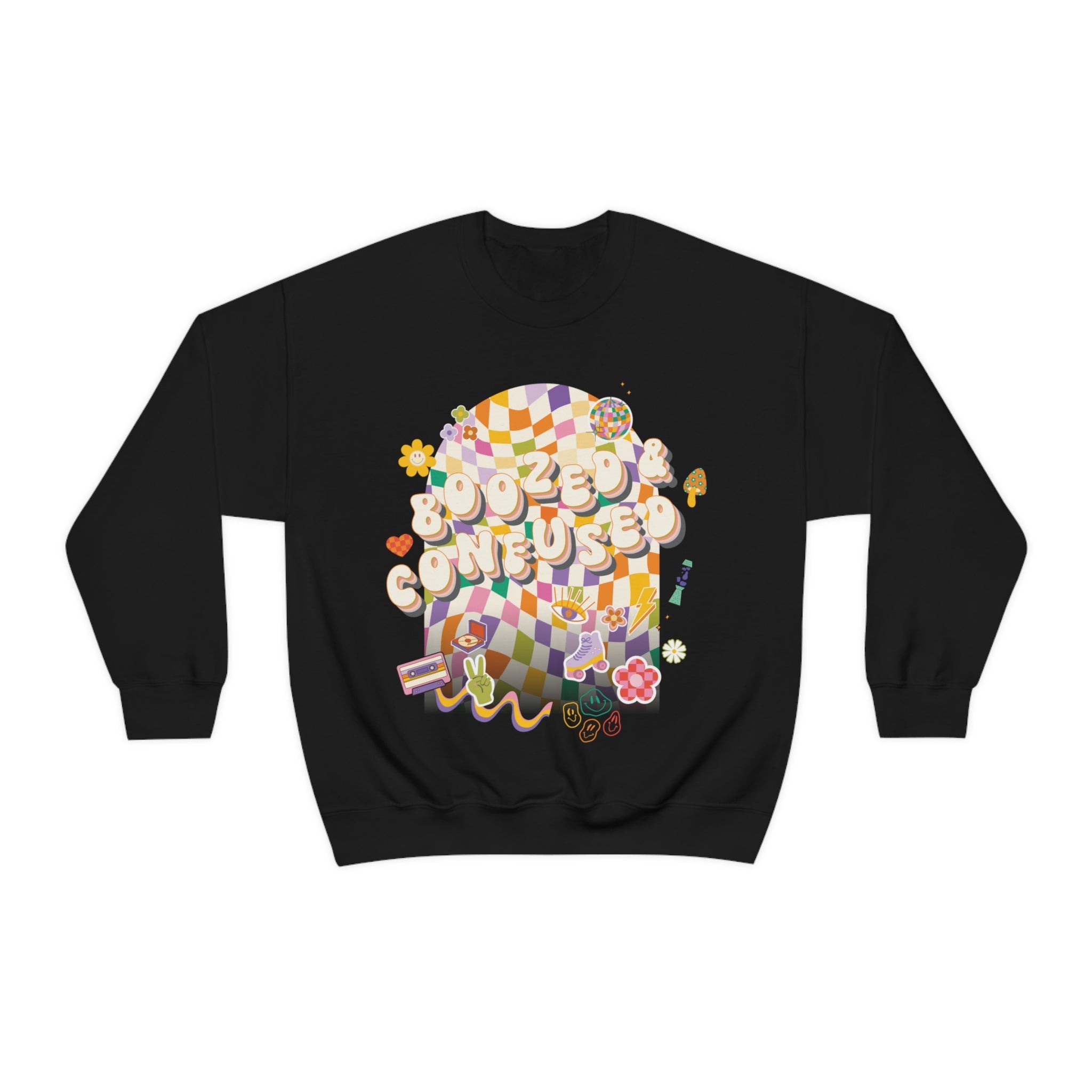 Sweatshirt - Boozed & Confused Bachelorette Crewneck - 4 DOTS Sweatshirt - Boozed & Confused Bachelorette Crewneck - 4 DOTS