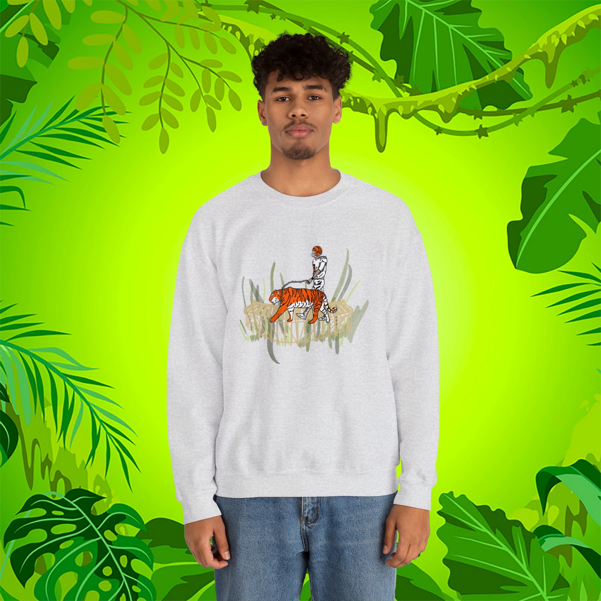 Sweatshirt - Cincinnati Bengals You're in the Jungle Crewneck - 4 DOTS Sweatshirt - Cincinnati Bengals You're in the Jungle Crewneck - 4 DOTS