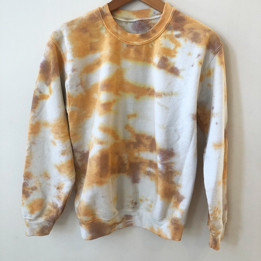Crewneck Sweatshirt - Creamsicle Tie-Dye Crewneck - SM - 4 DOTS Crewneck Sweatshirt - Creamsicle Tie-Dye Crewneck - SM - 4 DOTS