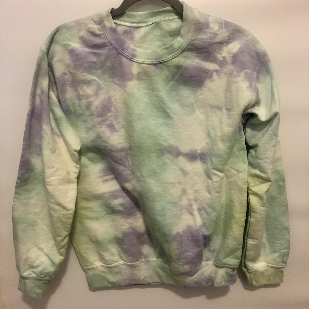 Crewneck Sweatshirt - Mint To Be Tie-Dye Crewneck - SM - 4 DOTS