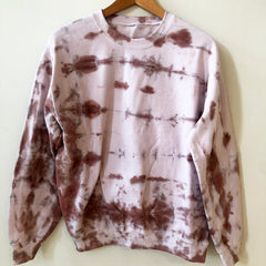 Crewneck Sweatshirt - Taupe Tie-Dye Crewneck - MD - 4 DOTS Crewneck Sweatshirt - Taupe Tie-Dye Crewneck - MD - 4 DOTS