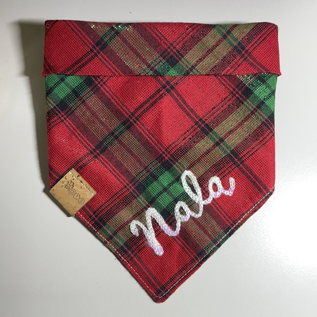 Bandana - XMAS Plaid - 4 DOTS