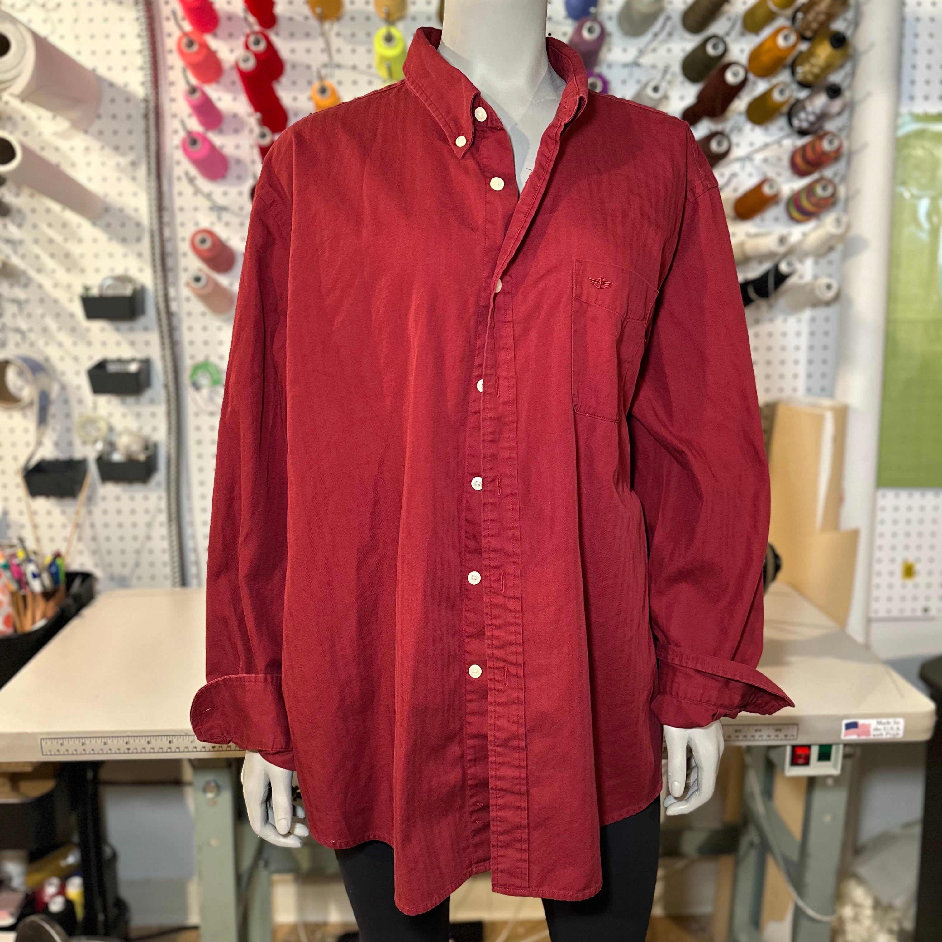 L - Red Brutus Button-Up