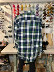 L - Blue/Green/Yellow Flannel