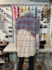 M - Purple Pink Dip Dye Flannel