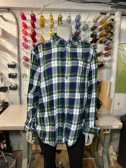 L - Blue/Green/Yellow Flannel