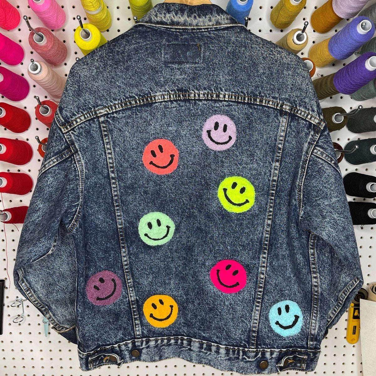 Denim Jacket - All Smiles Denim Jacket - 4 DOTS