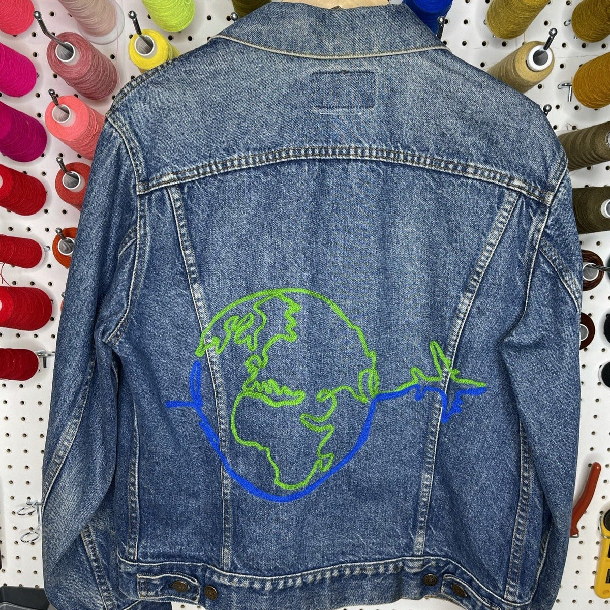 Denim Jacket - Around The World Denim Jacket - 4 DOTS