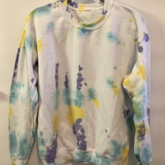 Crewneck Sweatshirt - Blue Moon Tie-Dye Crewneck - MD - 4 DOTS