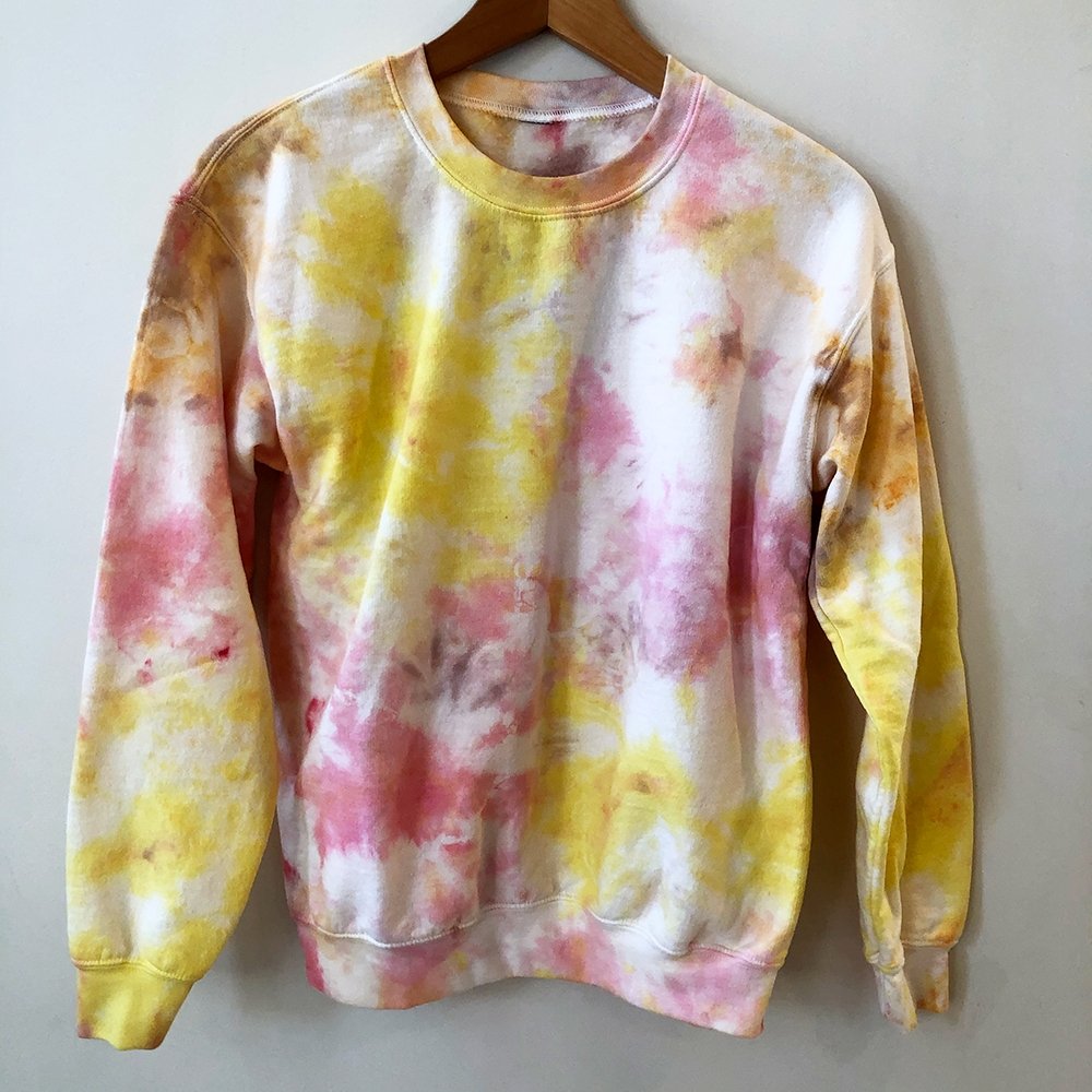Crewneck Sweatshirt - Citrus Got Real Tie-Dye Crewneck - SM - 4 DOTS