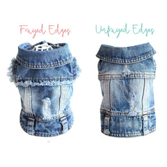 Pet Denim Jacket - Custom Embroidered Pet Denim Jacket - 4 DOTS