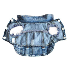 Pet Denim Jacket - Custom Embroidered Pet Denim Jacket - 4 DOTS