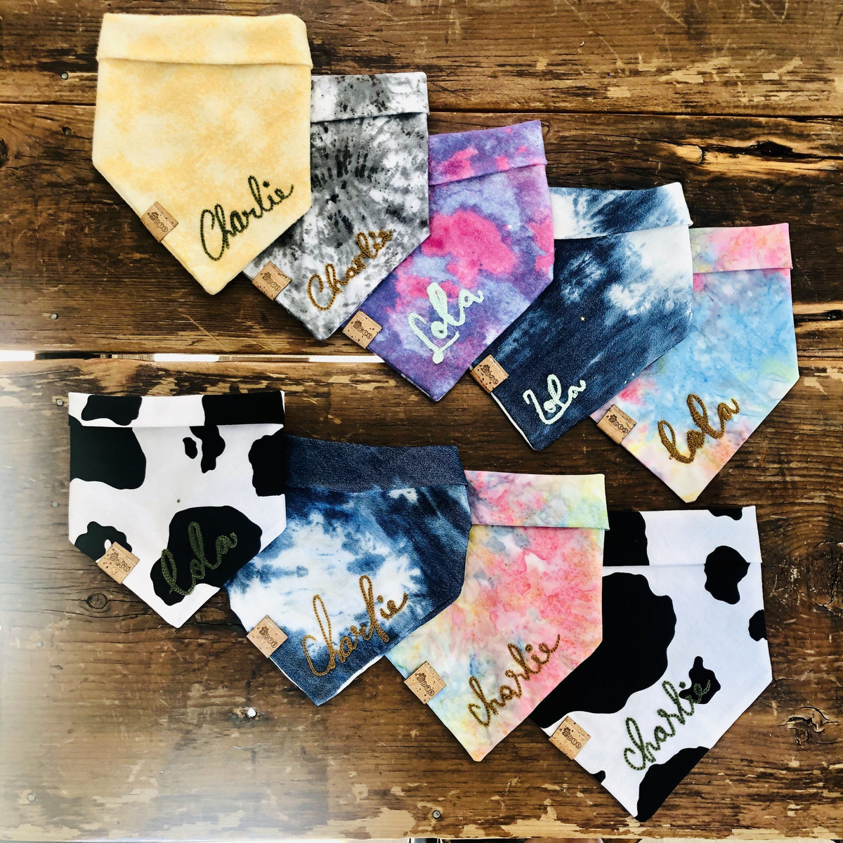Bandana - Embroidery - 2 Word Small Text - 4 DOTS