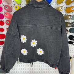 Denim Jacket - Flower Power Denim Jacket - 4 DOTS