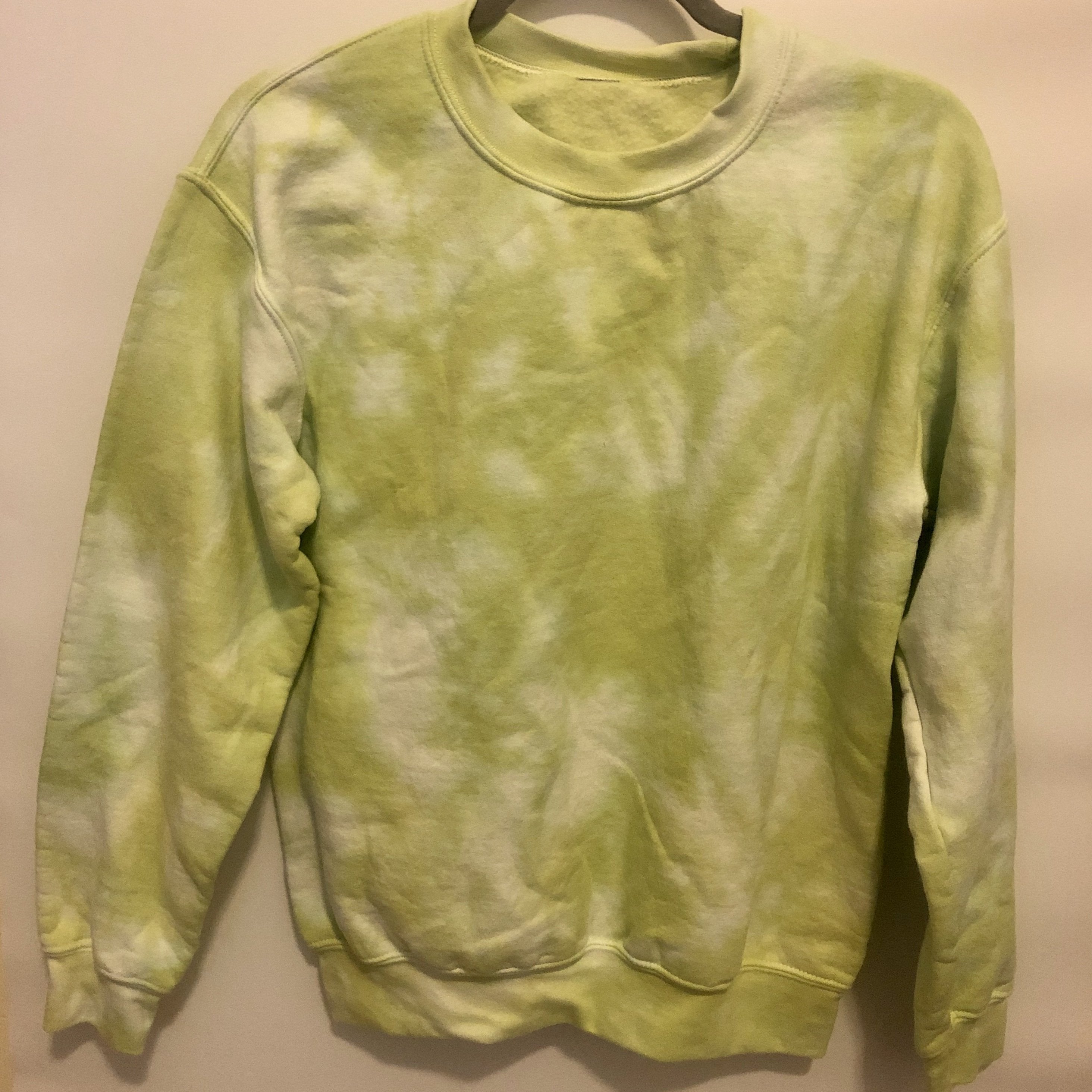 Crewneck Sweatshirt - Get In Lime Tie-Dye Crewneck - SM - 4 DOTS