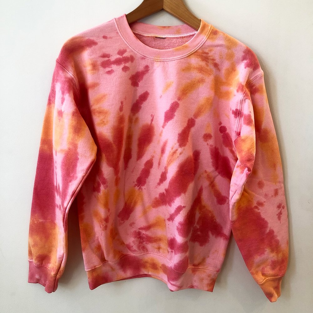 Crewneck Sweatshirt - Life's a Swirlwind Tie-Dye Crewneck - SM - 4 DOTS