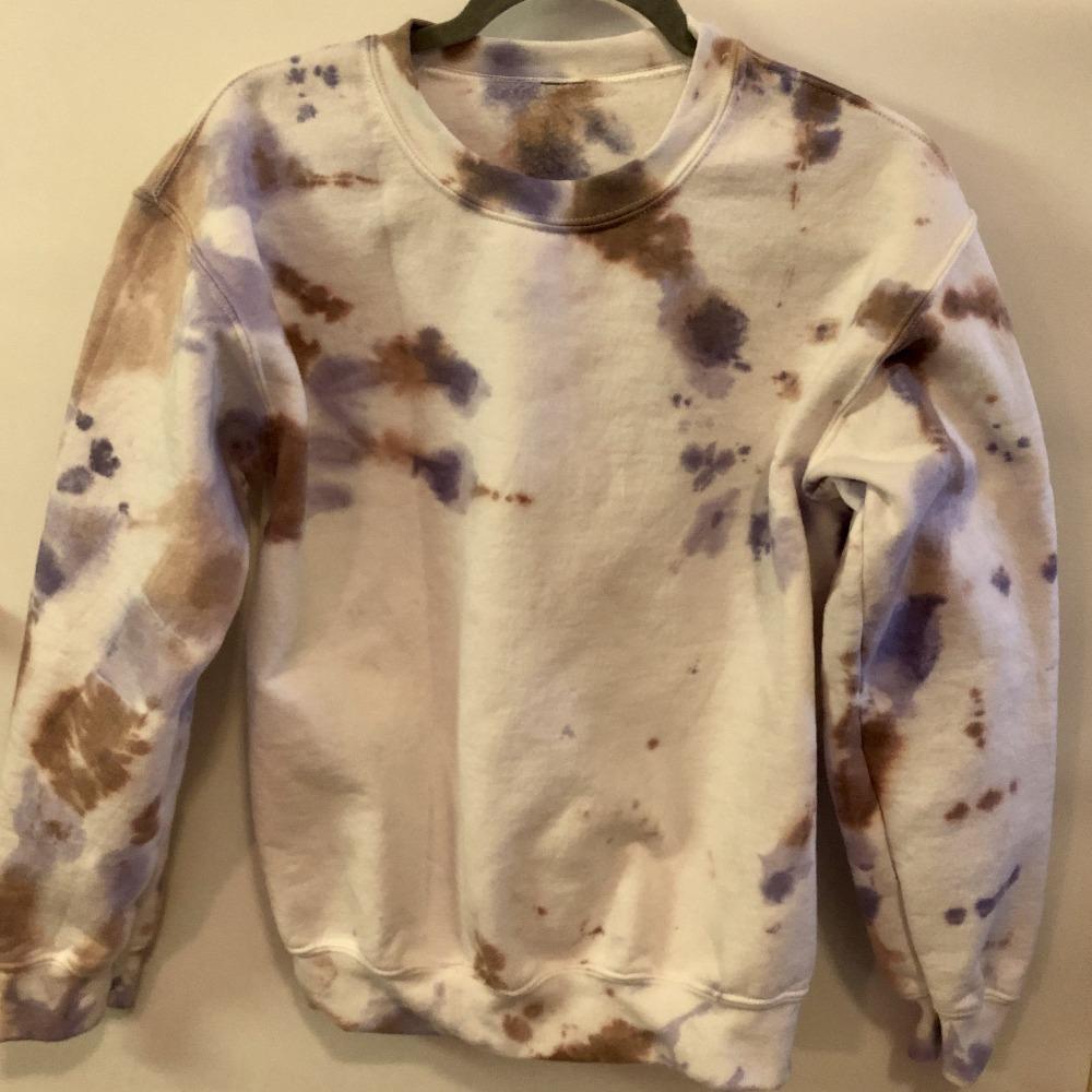 Crewneck Sweatshirt - Lilac You A Lot Tie-Dye Crewneck - SM - 4 DOTS