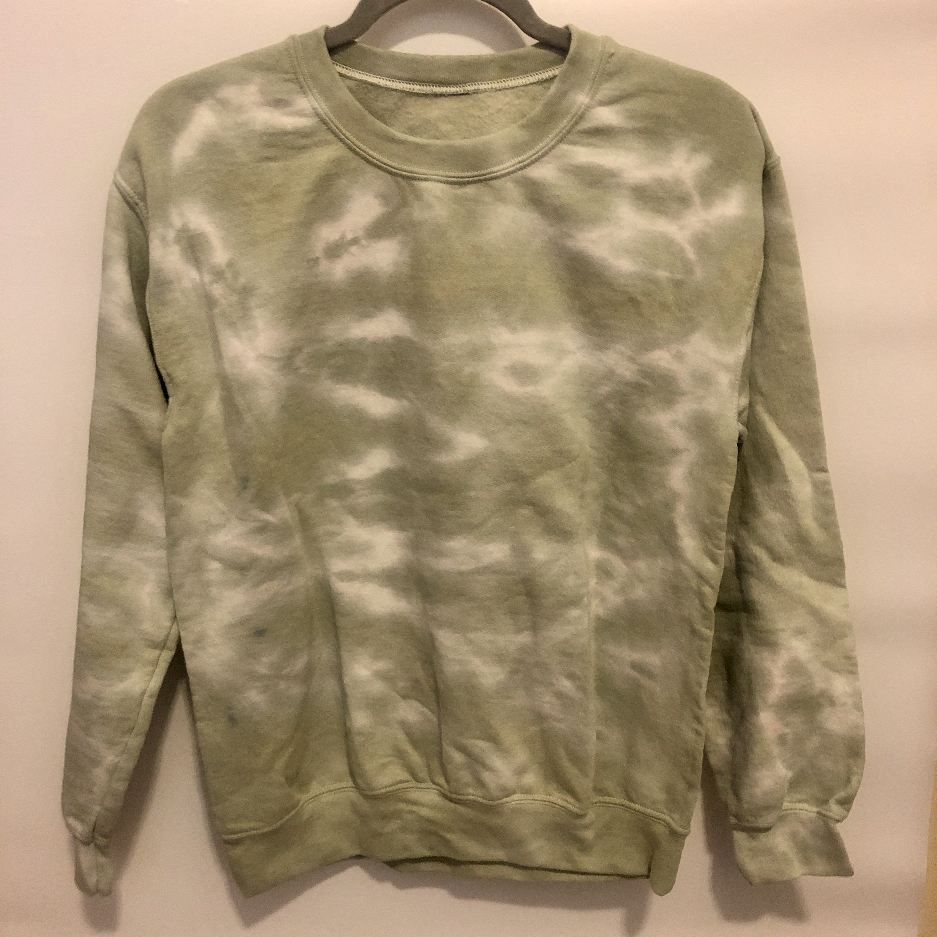 Crewneck Sweatshirt - Olive You Tie-Dye Crewneck - SM - 4 DOTS