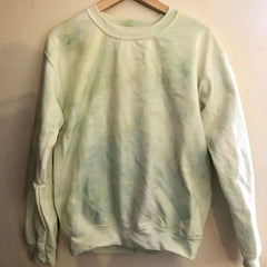 Crewneck Sweatshirt - Pistachio Tie-Dye Crewneck - SM - 4 DOTS