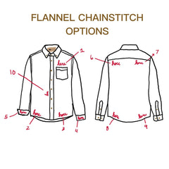 Flannel - Small - Grey/Orange/White Flannel - 4 DOTS