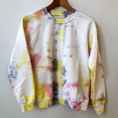 Crewneck Sweatshirt - Sunburst Tie-Dye Crewneck - SM - 4 DOTS