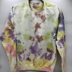 Crewneck Sweatshirt - Sunset Tie-Dye Crewneck - SM - 4 DOTS