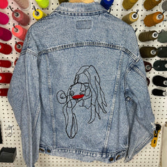 Denim Jacket - Wine Denim Jacket - 4 DOTS